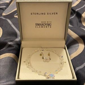Swarovski Elements bracelet and earrings